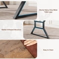 thumbnail image 3 of Farmhouse Dining Table for 6, 71-inch Rectangular Wood Table with Heavy-Duty Metal Legs for Indoor/Outdoor Use（ only Table）, 3 of 7