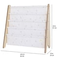thumbnail image 4 of 3 Sprouts Recycled Fabric Kids Book Rack Storage Bookshelf Organizer in Taupe Blueberry for Ages 3+, 4 of 6