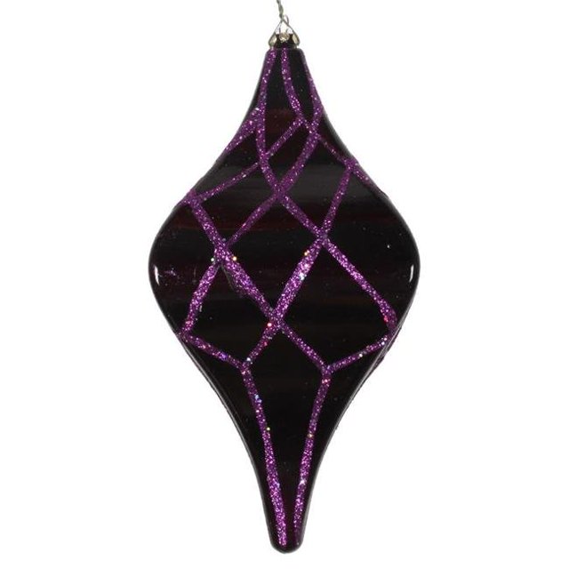 Vickerman MT198426D Ornement Candy Glitter Net Drop Prune de 8 Po