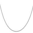 thumbnail image 3 of Leslie's 14K White Gold 1.5mm Diamond-Cut Rope Chain (Weight: 4.53 Grams, Length: 22 Inches), 3 of 5