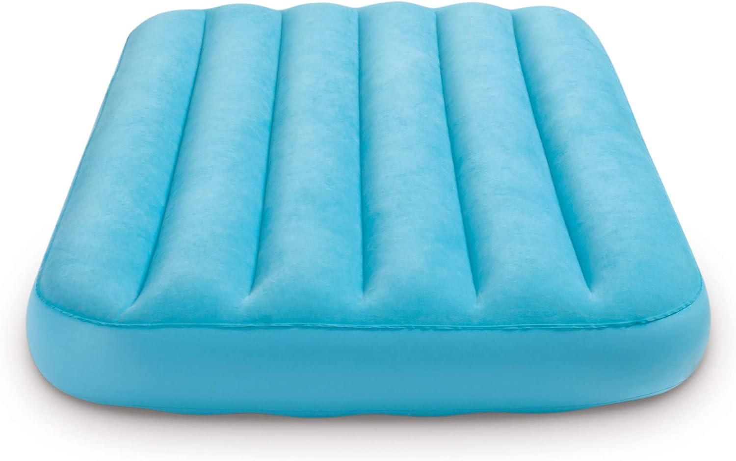Intex Cozy Kidz™ Single Air Mattress with Fiber Tech, Ages: 3-10, (Colour may vary - blue or orange)