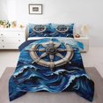 thumbnail image 1 of Erosebridal Retro Ocean Bedding Full Comforter Set, Oil Painting Rudder Down Comforter, Coastal Decoration, Reversible, 1 of 7