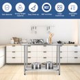 thumbnail image 2 of Costway 30" x 48" Commercial Kitchen Table Stainless Steel Food Prep & Work Table Silver, 2 of 9