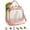 Pink, variant on Bowayaoa Portable Foldable Nylon Mesh Bird Travel Cage, Transparent Pet Carrier for Small Birds, Breathable Parakeet Bag with Adjustable Strap