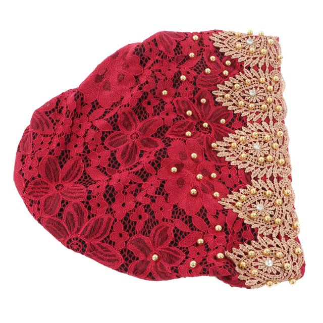 Turban Head Wrap, Multicolor Floral Design Stylish Exquisite Wide Use Soft Elastic Muslim Turban Hat Comfortable Breathable For Worship For Daily Wear Wine Red,Champagne,Bright