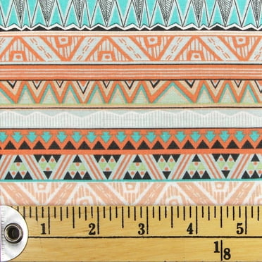 FABRIC CREATIONS coupon fat quarter 45 × 53 cm (18 × 21 po) Native désert rayures et Triangles