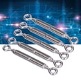 thumbnail image 1 of Turnbuckle Hook And Eye, 5Pcs 304 Stainless Steel Turnbuckle, Eye And Eye Rigging Screw, Shade Sail Hardware, Wire Rope Tension for Backyard, Playground, Outdoor Activities, 1 of 8