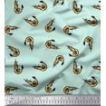 thumbnail image 1 of Soimoi Rayon Fabric Circle,Dot & Prawns Ocean Printed Fabric 1 Yard 56 Inch Wide, 1 of 3