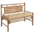 thumbnail image 1 of vidaXL Garden Bench with Cushion 120 cm Bamboo, 1 of 5