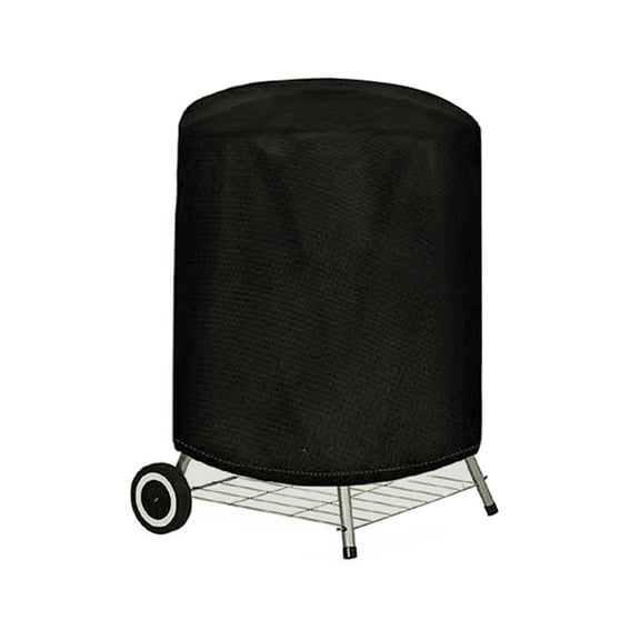 facefd Outdoor BBQ Stove Cover All-Purpose Sun Protection Oven Covers Anti-Dust Fabric Grill Protector Garden Home Yards Camping 75*30 CM Black/Silver 77*70 CM