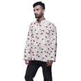 thumbnail image 2 of Atasi Kurta Décontractée Imprimée à Col Chinois Chemise Ethnique Kurta Courte pour Homme Tunique, 2 of 5