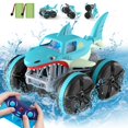 thumbnail image 1 of Amphibious Remote Control Monster Truck for Kids, 1:14 Scale RC Truck Rechargeable 360Â° Rotation 2.4Ghz 4WD Offroad All Terrain RC Shark Car for Kids Aged 3-12, 1 of 6