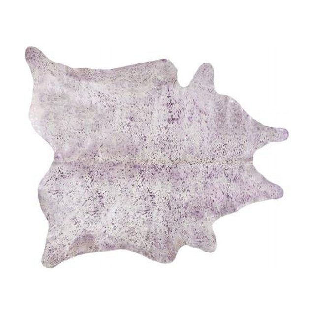 Natural 676685045829 6 x 7 ft. Scotland Cowhide Rug - Grey, Pink & Silver