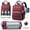 Wine red, variant on Diaper Bag Backpack, Multifunction Diaper Bag Backpack With Changing Station, USB Charging Port & Foldable Crib, Large Capacity Travel Backpack w/Sunshade&Pacifier Case&Stroller Straps(Red)