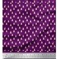 thumbnail image 1 of Soimoi Purple Heavy Canvas Fabric Christmas Tree Fabric Prints By Yard 58 Inch Wide, 1 of 3