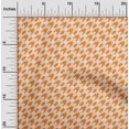 thumbnail image 2 of oneOone Silk Tabby Orange Fabric Houndstooth Craft Projects Decor Fabric Printed By The Yard 42 Inch Wide, 2 of 4