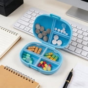 Yannianjz Travel Pill Organizer, 7 Compartment Weekly Medicine Case with Moisture Proof Design, Large Capacity Vitamin Holder with Removable Grids, Portable Daily Pill Container