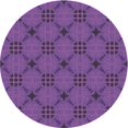 thumbnail image 1 of Ahgly Company Tapis Rond Lavable en Machine Intérieur Transitionnel Violet Orchidée Moyen, 6 Pieds Rond, 1 of 7