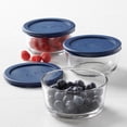 thumbnail image 3 of Anchor Hocking 16pc Round Glass Food Storage Box Set with Navy lids, 3 of 3