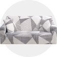 thumbnail image 1 of Sofa Covers Stretch Slipcovers Couch Cover Furniture Protector 2 seat, White Stripe, 1 of 7