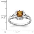 thumbnail image 2 of Bague en Argent Sterling 925 Rhodié avec Quartz Whisky, 2 of 2