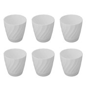 6pcs Plastic Flower Pot Plant Pots Succulents Pot Gardening Plant Container Lightweight Plastic Planter for Home Balcony Garden