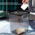 thumbnail image 4 of Chmadoxn Garbage Can, Trash Can Transparent Trash Can Household Modern Living Room Restroom Pressure Ring With Handle Sanitary Bin Plastic garbage bin, 4 of 8