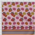 thumbnail image 2 of oneOone Viscose Jersey Fabric Stripe & Floral Panel Printed Craft Fabric BTY 60 Inch Wide, 2 of 3