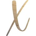 thumbnail image 1 of Unpainted Wood Letter X Craft, Paintable 6'' Tall Wood Alphabet Letter, DIY Nicholia Script Font, 1 of 3