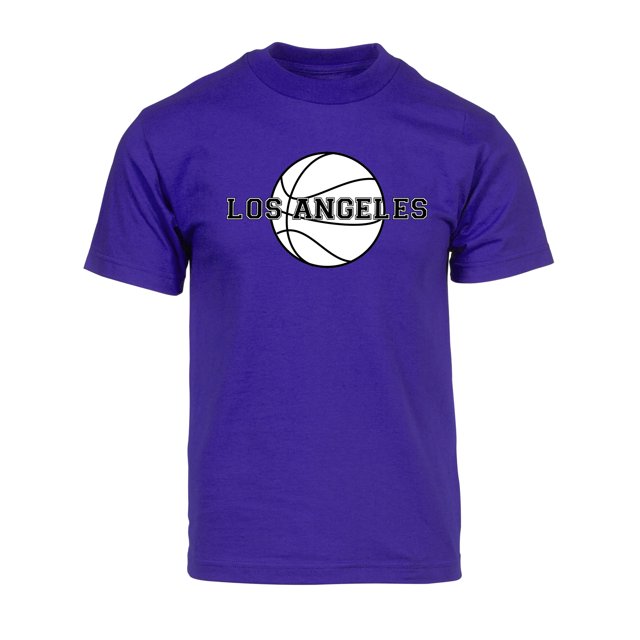 Gravity Threads T-Shirt de Basketball à Manches Courtes pour Hommes Los Angeles - Violet - 3TG