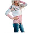 thumbnail image 2 of RKSTN Sweaters for Women Fashion Stripe Leopard Print Comfortable Long Sleeves Sweater Tops Fall Sweaters, 2 of 9