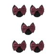 thumbnail image 3 of Decodeary Professional Hair Plate Mesh Pocket Practical Snood Net Elegant And Professional Two Bows-wine red 5Set, 3 of 6