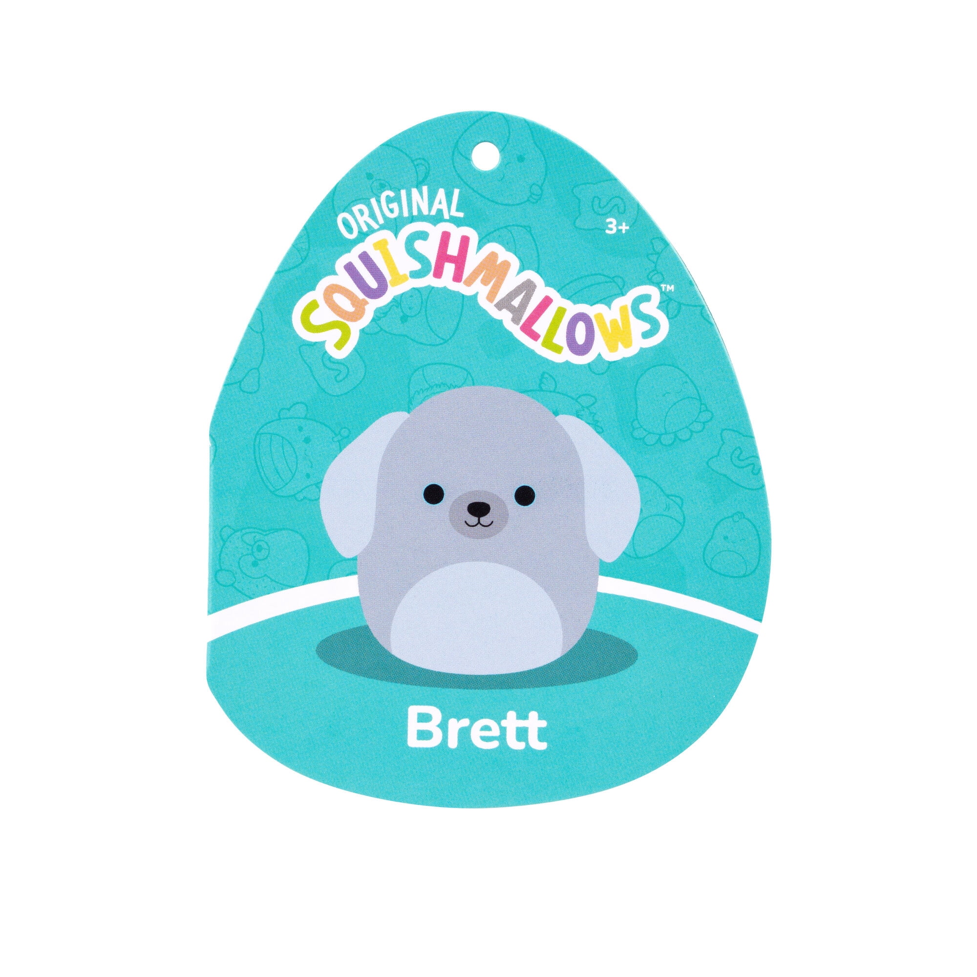 Peluche Squishmallows de 7,5 po — Brett le chien Braque de Weimar bleu-gris