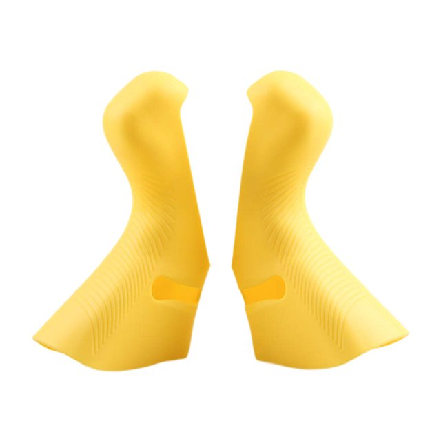 Lipstore 2 Pieces Bike Brake Levers Hoods Protector Anti Slip Bike Brake Handle Cover Yellow