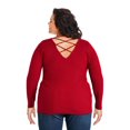 thumbnail image 3 of George Women's Plus Criss-Cross Back Sweater, 3 of 6
