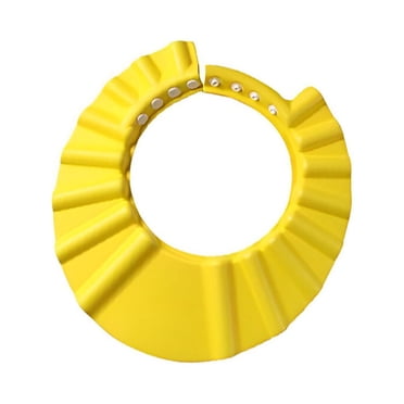 Bonnet de Bain Shampoing pour Bébé Ajustable, Doux, Chapeau Ajustable, Élastique, Protection des Oreilles et des Yeux, Couvre-Chef pour Lavage des Cheveux, pour Tout-Petit, Nourrisson, Enfants, Jaune