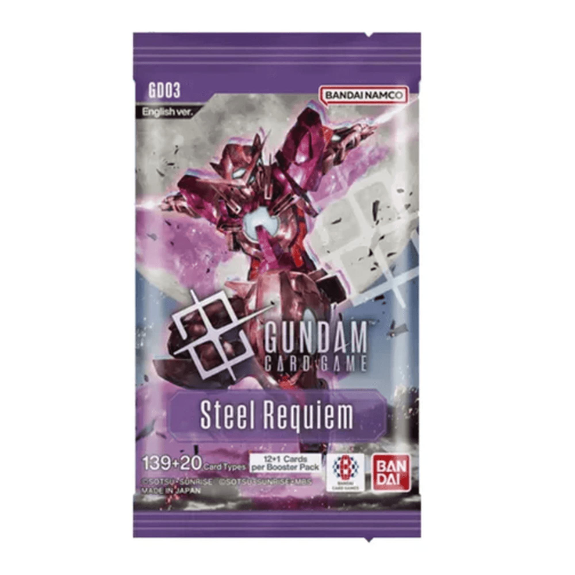 Bandai Namco Gundam Trading Card Game GD03 Steel Requiem Booster