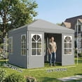 thumbnail image 3 of Outsunny 9.6 x 9.6 ft Pop Up Canopy Tent with 4 Sidewalls, 1-Button Push, 3 of 10