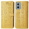 thumbnail image 4 of Étui à Rabat pour FOXDOCK Motorola Moto E15, Étui à Rabat en Cuir PU Gaufré Chat et Chien avec Fentes pour Cartes, Support, 4 of 6