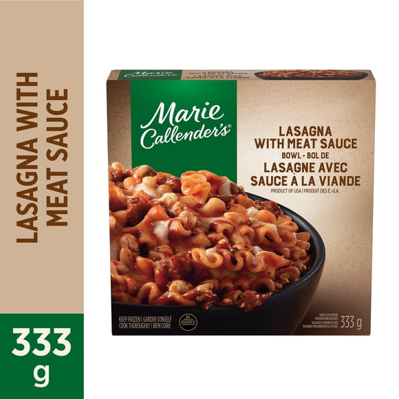 Marie Callender’s Lasagna with Meat Sauce Bowl - Lasagna Noodles with a Seasoned Tomato and Beef Sauce Topped with Real Pizza Mozzarella Cheese - No Artificial Flavours or Colours, Marie Callender's Lsg Bwl 333g