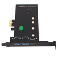 thumbnail image 4 of 2X Dual USB3.0 & Type-C M.2 PCIe Adapter M2 SSD SATA B Key to PCI-E Controller Converter Riser Card for 2280 2260 2242, 4 of 5