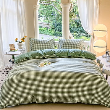 Twin Bedding Set 4 Piece, Polyester Bed Sheet Set with Duvet Cover, Soft Lightweight Bed in a Bag, Breathable Comfortable Bedding, 70.87 x 86.61 Inches