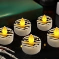 thumbnail image 4 of Halloween Candle Lanterns Set of 12 - Flameless LED Tea Lights with Timer for Pumpkin Ghost Decorations, 4 of 6