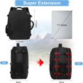 thumbnail image 3 of Sac à Dos de Voyage Extra Grand pour Hommes et Femmes, Approuvé pour Vol, Sac Personnel pour Affaires, Randonnée, Week-End, 40L, 17 Pouces, Sac à Dos Décontracté, Imperméable, Rose, 3 of 9