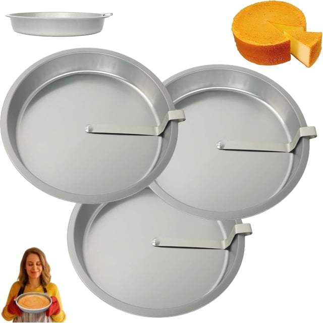 LSLJS Cake Pan 9.8 Nonstick Release Round Cake Pan with Built-In Swivel Blade -Out Baking Pan for Cakes Baking Mats