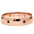 thumbnail image 1 of Bague de Mariage Éternité en Or Rose 14K avec Diamant Noir, 1 of 1
