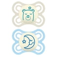 thumbnail image 1 of MAM Perfect Night Pacifiers, Glow in the Dark Pacifiers (2 pack) MAM Pacifiers 0-6 Months, Best Pacifier for Breastfed Babies, Baby Boy Pacifier, 1 of 9