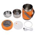 thumbnail image 2 of Thermal Cooker, 2L 20W Stainless Steel Constant Temperature Heat Preservation Lifting Pot with Carrying Handle, Mini Portable Thermal Cooking Pot for Off Ice Camping Travel, 2 of 7