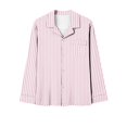 thumbnail image 2 of Timdgard Womens Pajamas Outfits Striped Lapel Button down Shirts Pants Lounge Sets Fall Loose Sleepwear, 2 of 4