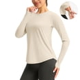 thumbnail image 2 of Chandail de Soleil à Manches Longues pour Femmes, Protection UV, Hauts d'Entraînement Légers UPF 50+, Chandails de Golf, de Gym et de Randonnée, Vêtements d'Extérieur, 2 of 9